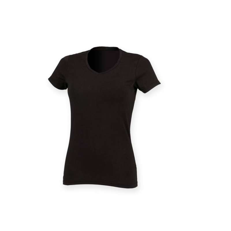 Women's v-neck stretch tee-shirt - Office supplies at wholesale prices