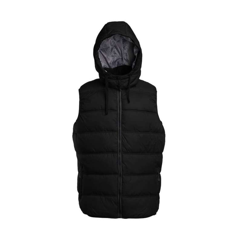 Men's down jacket bodywarmer with hood - Bodywarmer at wholesale prices