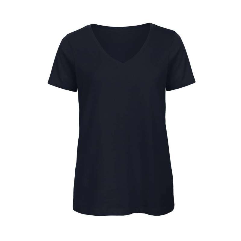 Tee-shirt femme col v en coton bio - Fourniture de bureau à prix de gros