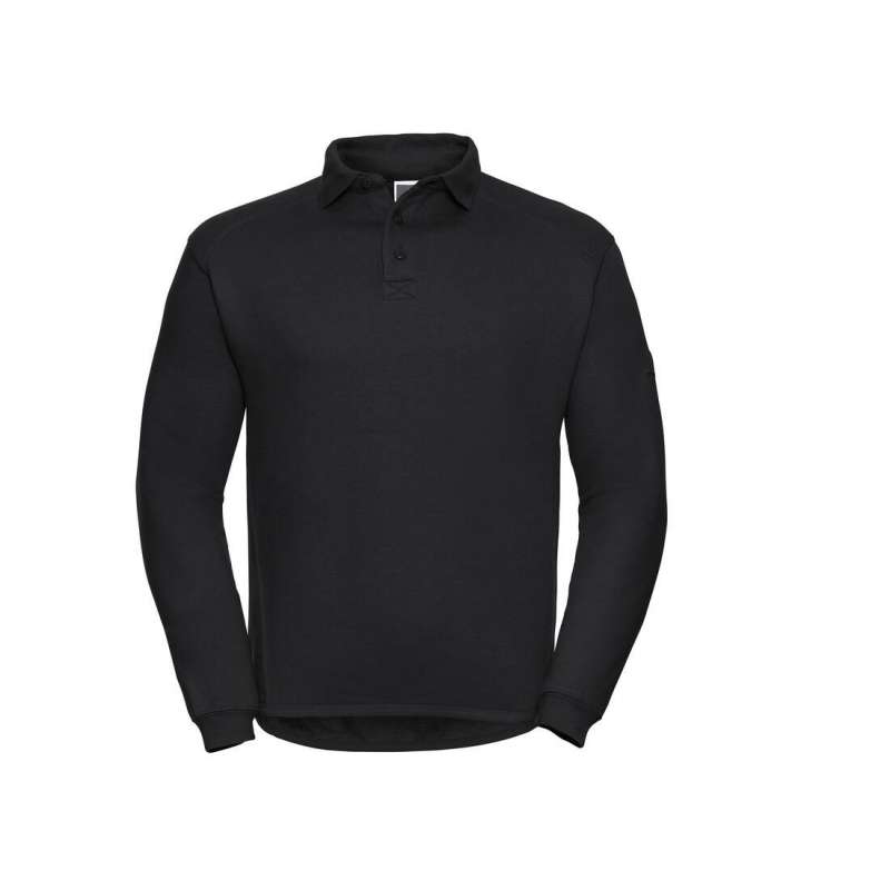 Polo neck sweatshirt, washable at 60°. - Men's polo shirt at wholesale prices