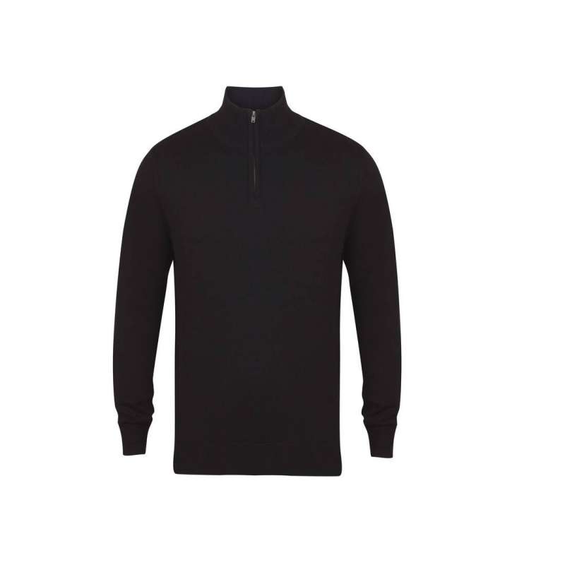 Zipped-neck sweater - Men's sweater at wholesale prices