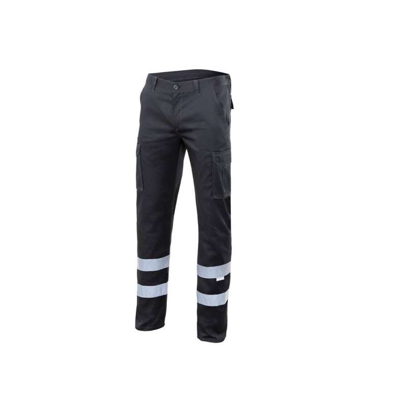 Multi-pocket stretch pants with reflective stripes - Safety clothing at wholesale prices