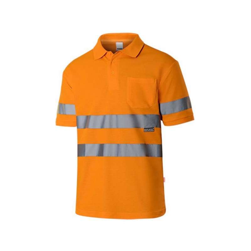 High-visibility coton/polyester polo shirt - Men's polo shirt at wholesale prices