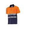 Two-tone short-sleeve high-visibility polo shirt - Men's polo shirt at wholesale prices