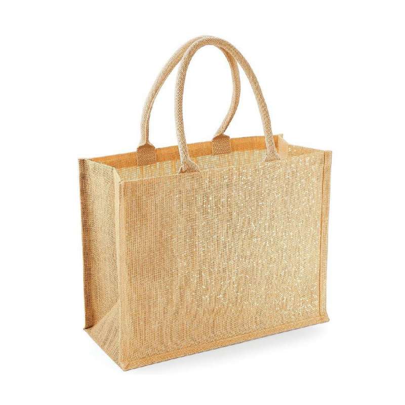 Glittering burlap shopping bag - Shopping bag at wholesale prices