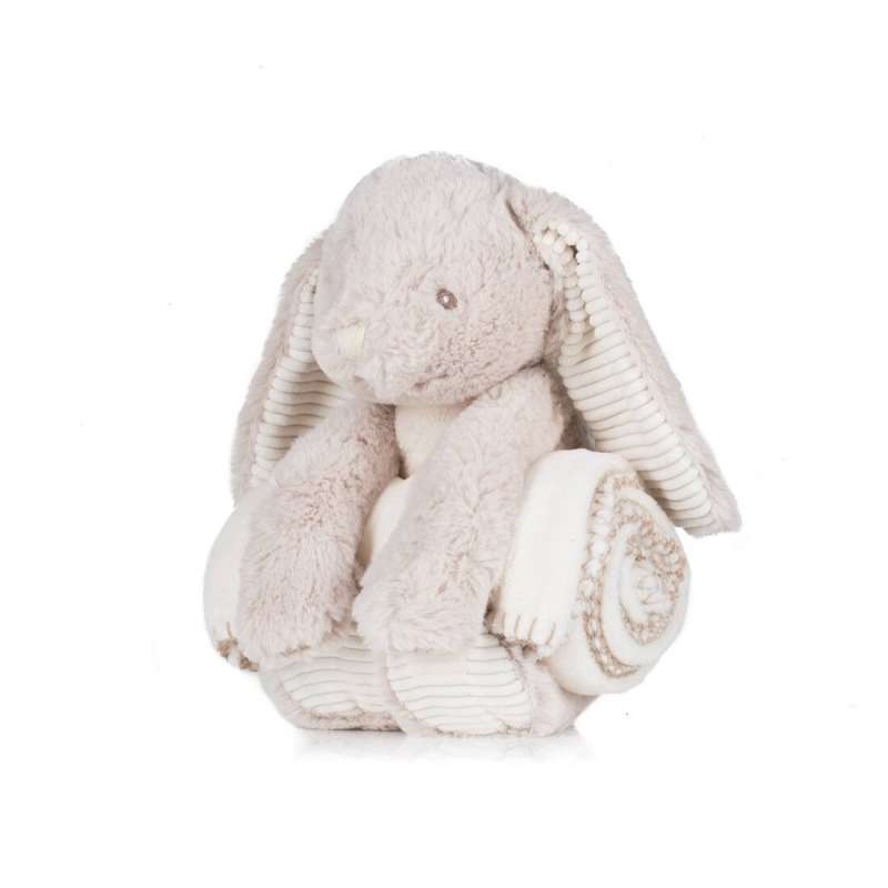 Rabbit plush with blanket - Plush at wholesale prices