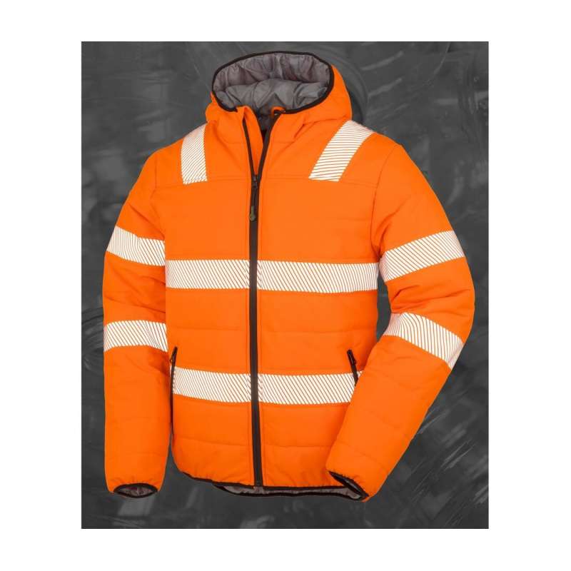 High-visibility jacket in recycled polyester - Recyclable accessory at wholesale prices