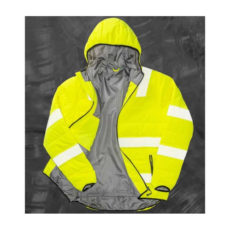 High-visibility jacket in recycled polyester - Recyclable accessory at wholesale prices