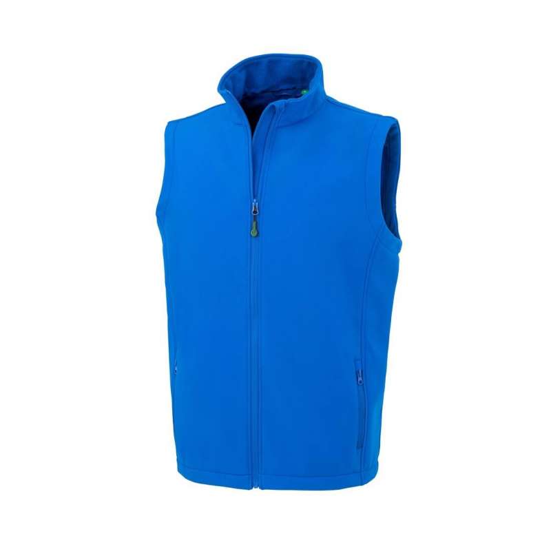 Men's softshell bodywarmer in recycled polyester - Recyclable accessory at wholesale prices