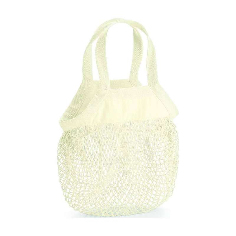 Mini mesh bag in organic coton - Natural bag at wholesale prices
