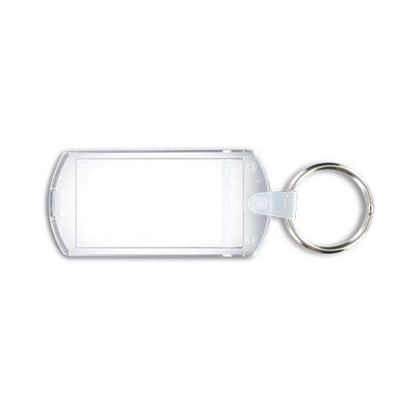 divPorte cles transparent porte-etiquette anneau 25 mm/div, - Porte-clés plastique à prix grossiste