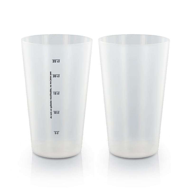 Copo plástico reutilizável 30 cl transparente a preço grossista - Copo a preço grossista