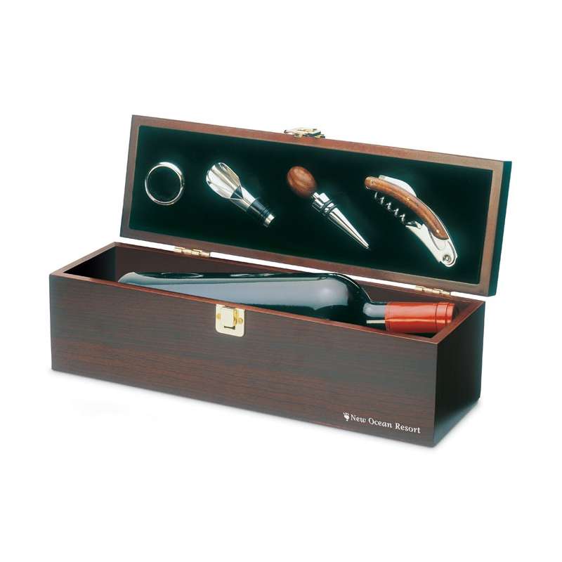 COSTIERES - Wooden wine box - Wine waiter set at wholesale prices