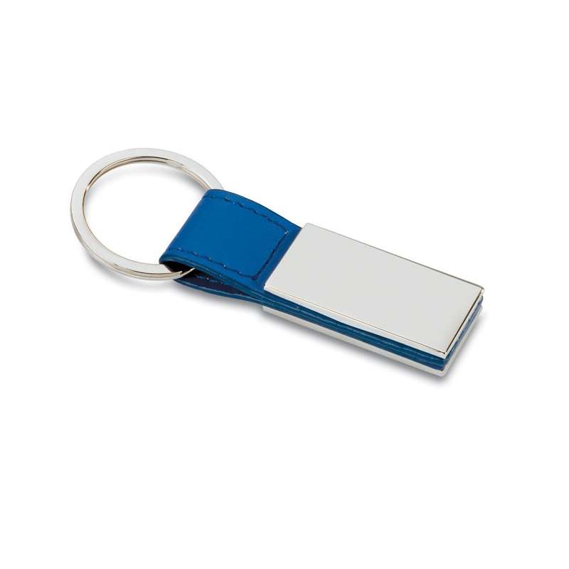 RECTANGLO - PU and metal key ring - Metal key ring at wholesale prices