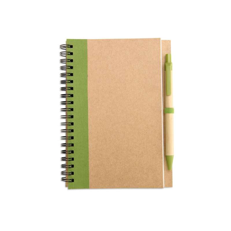 SONORA PLUS - Recycled notepad and pen - Notepad at wholesale prices