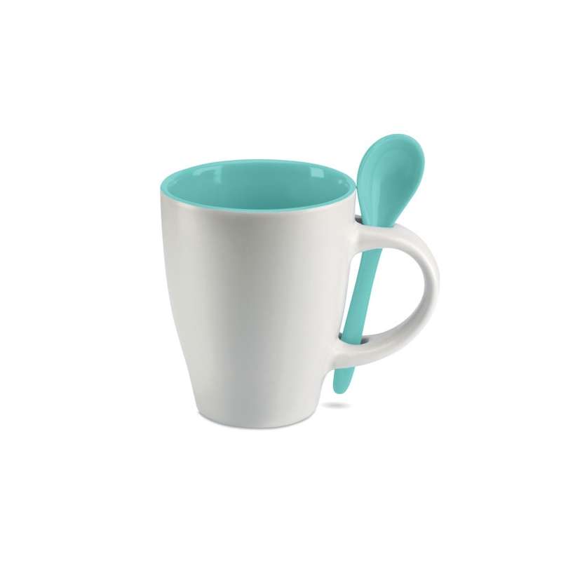 DUAL - Mug with spoon 250 ml - Mug at wholesale prices