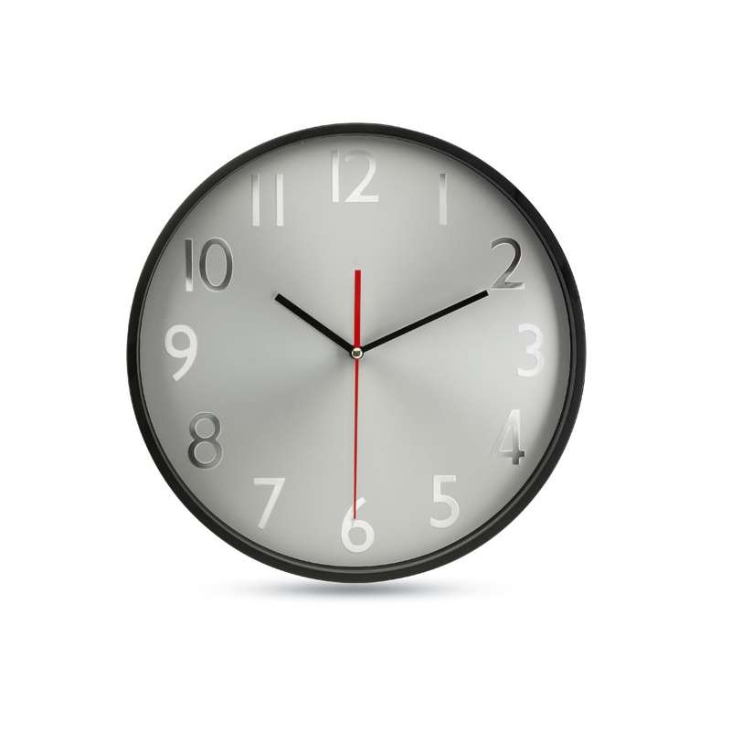 RONDO - Wall clock with silver background - Clock at wholesale prices