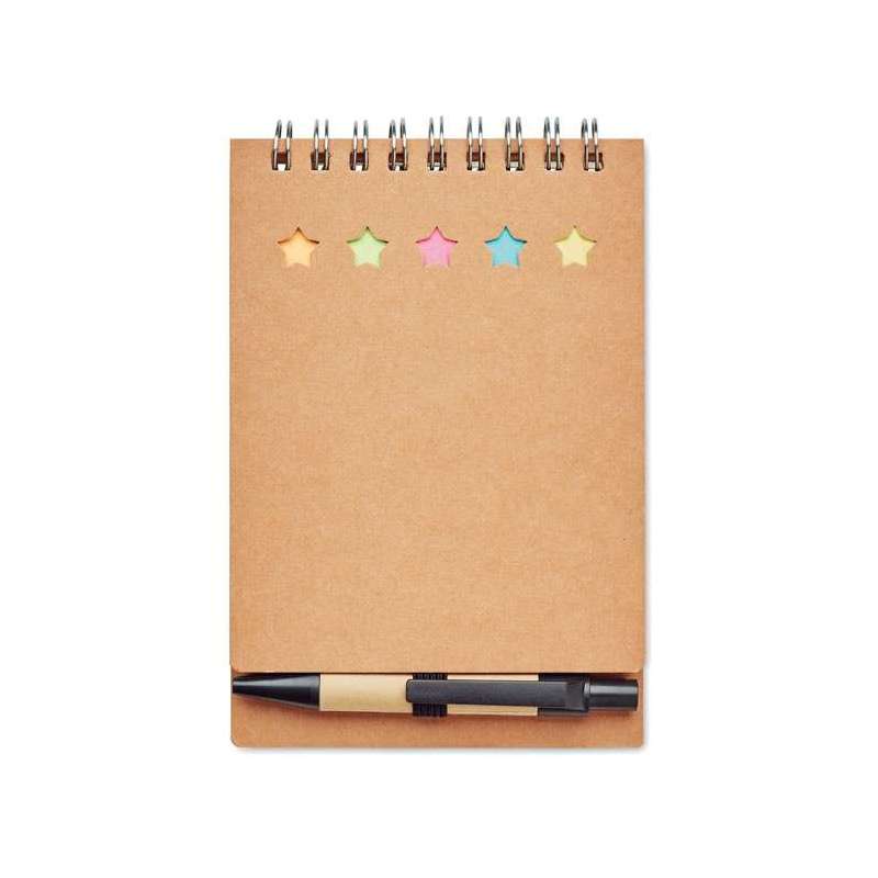Bloc-notes spirale A5 con penna e adesivi a prezzi all'ingrosso - Prodotto riciclato a prezzi all'ingrosso Bloc-notes spirale A5 con penna e adesivi a prezzi all'ingrosso - Prodotto riciclato a prezzi all'ingrosso