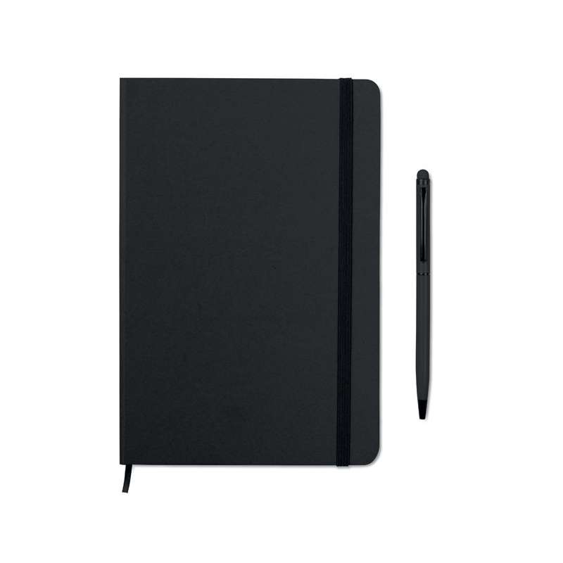 A5 notebook and matching pen - Desk set at wholesale prices