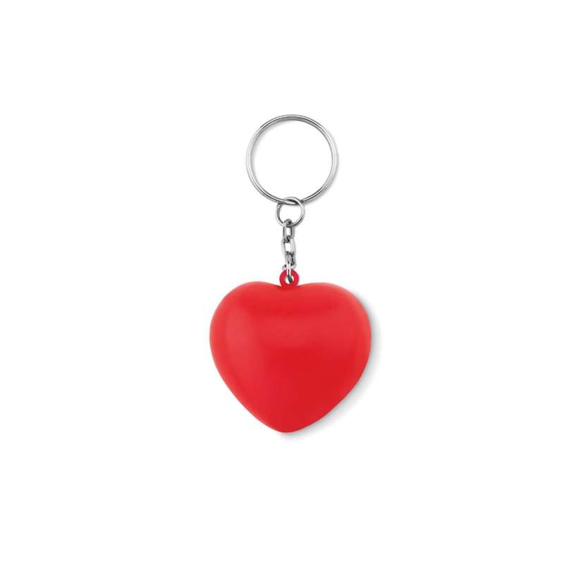 Heart-shaped PU key ring - Plastic key ring at wholesale prices