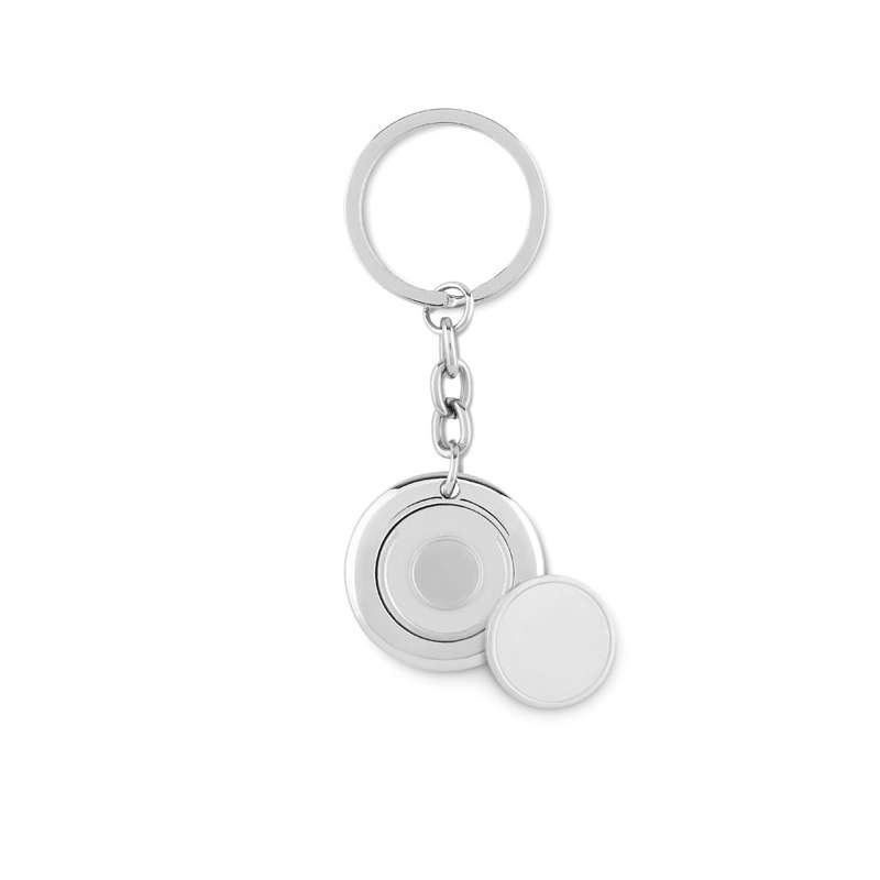 FLAT RING - Key ring with magnetic token - Token key ring at wholesale prices