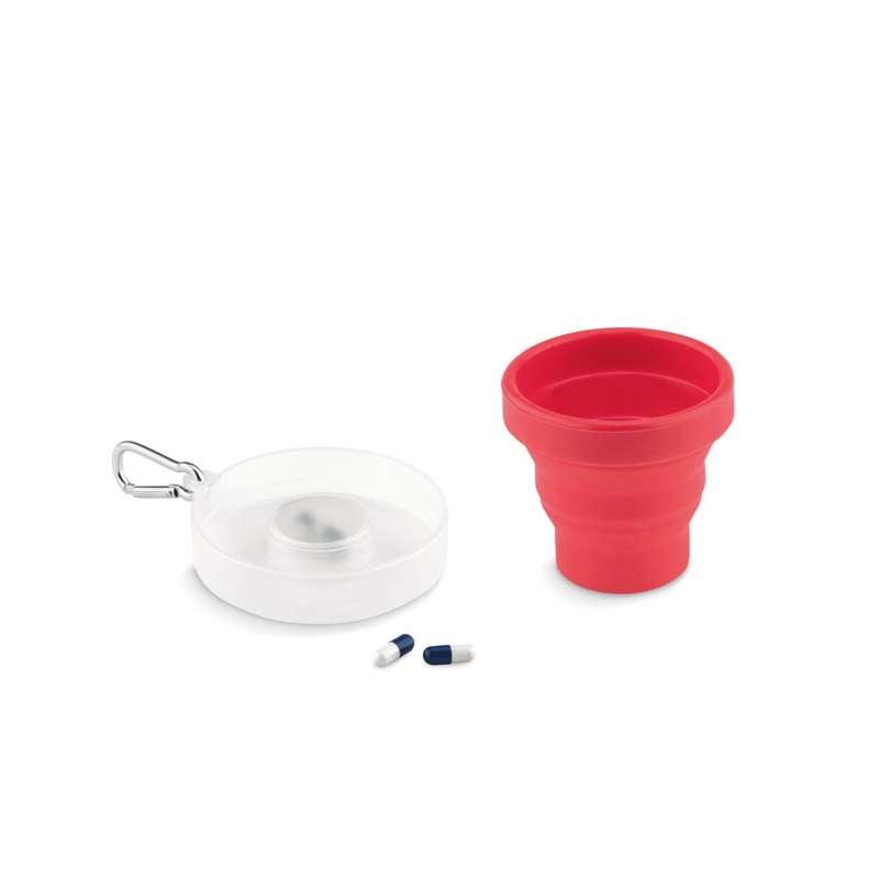 CUP PILL - Foldable cup with pill dispenser - Pill box at wholesale prices
