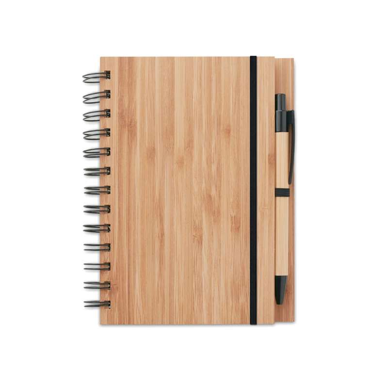 BAMBLOC - Bamboo notebook and pen - Notepad at wholesale prices
