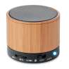 ROUND BAMBOO - Bamboo wireless speaker - Phone accessories at wholesale prices