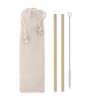 NATURAL STRAW - Bamboo straw with brush. - Reusable straw at wholesale prices