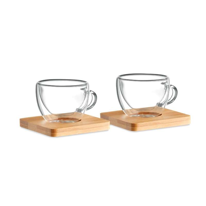 BELIZE - 2 double-walled espresso glasses - Glass at wholesale prices