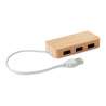 VINA - 3 port USB hub Bamboo - Hub at wholesale prices