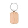 POTY WOOD - Wooden rectangular key ring - Key ring at wholesale prices