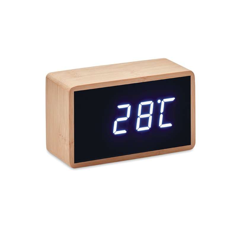 MIRI CLOCK - LED alarm clock in bambou case - Alarm clock at wholesale prices