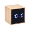 MARA CLOCK - LED alarm clock with bambou case - Alarm clock at wholesale prices