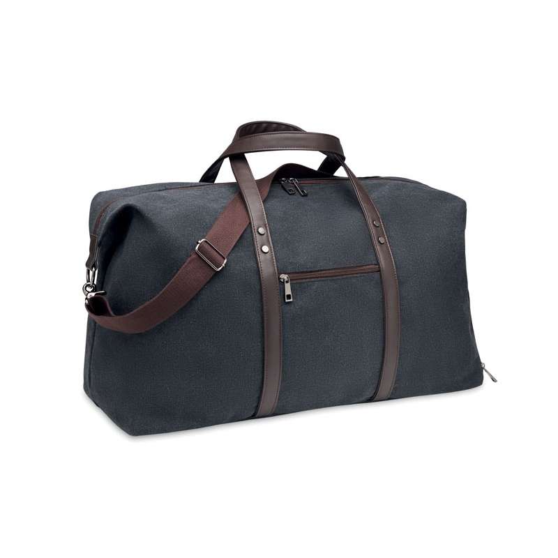 divZURICH - Weekend bag in washed canvas 450 gr/m²br, /div, - Recyclable accessory at wholesale prices
