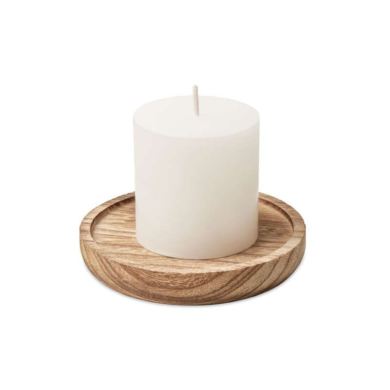 Round candleholder with vanilla candle - Candle holder at wholesale prices