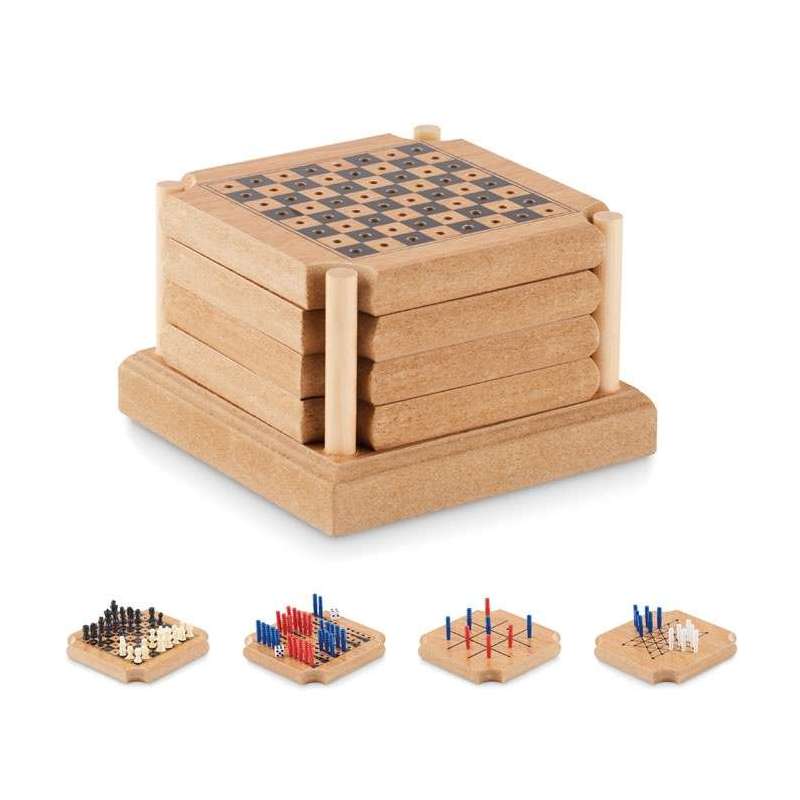 4-teiliges Kork- und MDF-Untersetzer-Set zu Großhandelspreisen - Backgammon zu Großhandelspreisen 4-teiliges Kork- und MDF-Untersetzer-Set zu Großhandelspreisen - Backgammon zu Großhandelspreisen