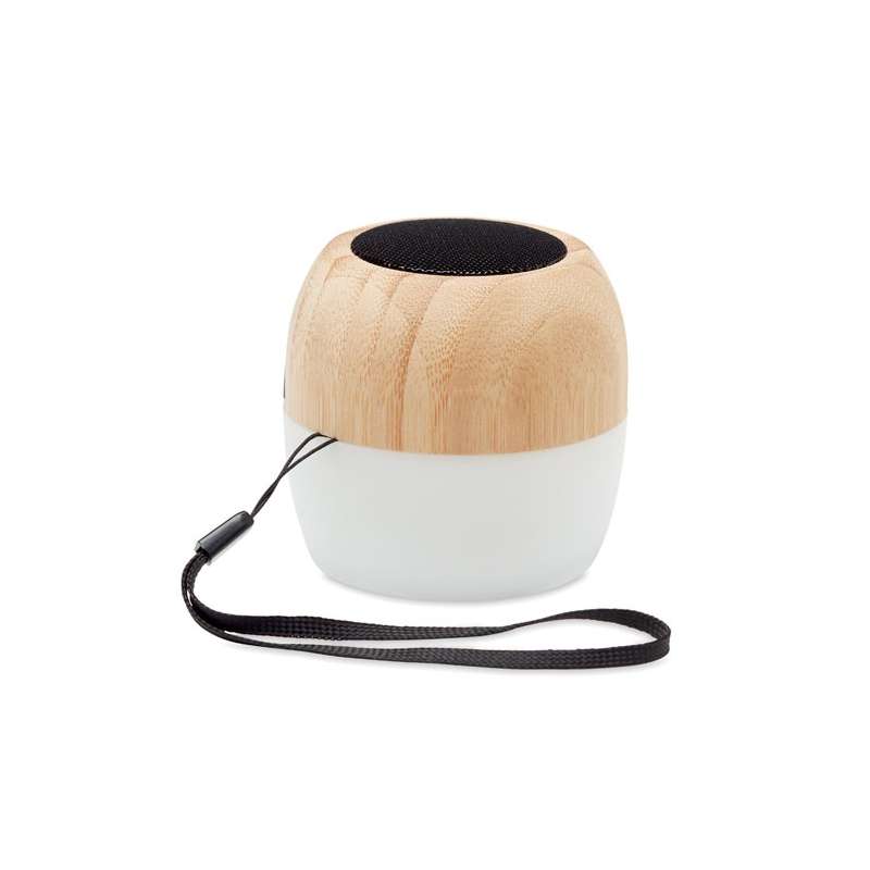 CLEVELAND - Haut-parleur sans fil en bambou et PP - Produit en bois à prix grossiste