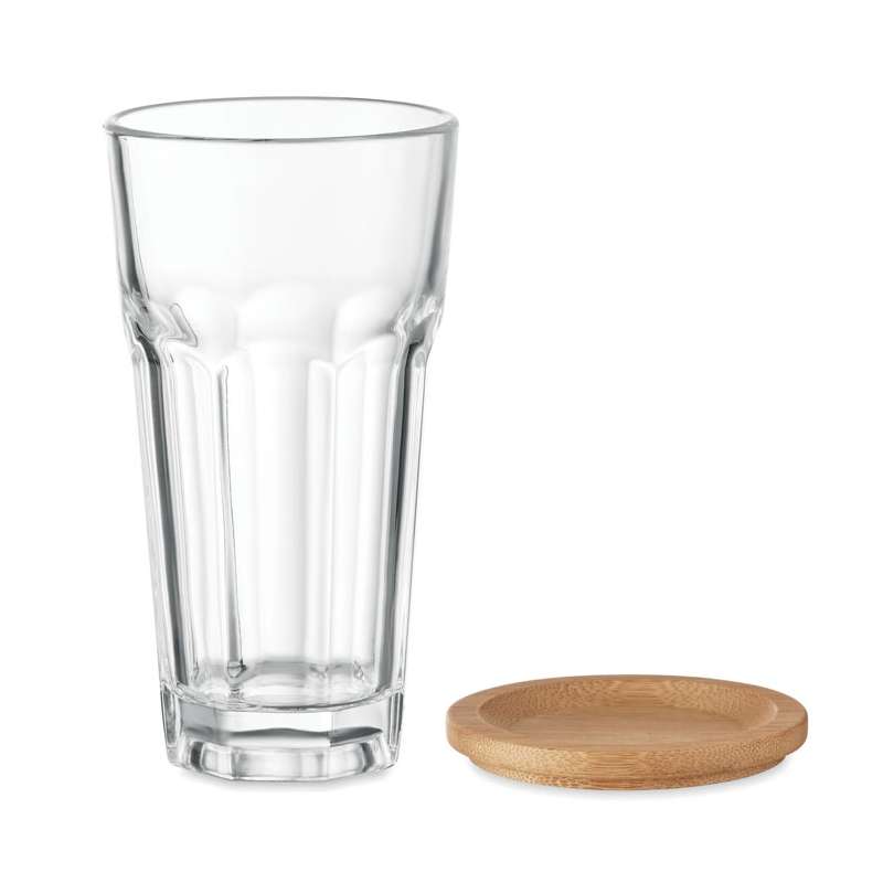 SEMPRE Glass with bambou lid - Wooden product at wholesale prices