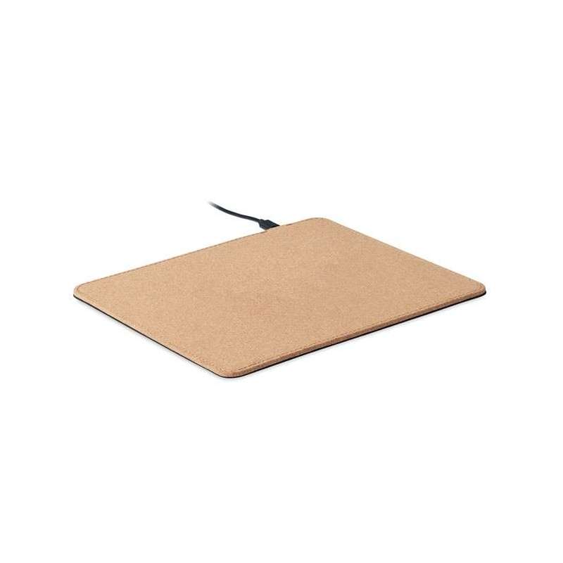 15W Wireless Charging Cork Mouse Pad 9"x8" at wholesale prices - Wireless charger at wholesale prices