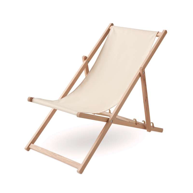 Wooden deckchair 120 cm (in stock) - beach chair at wholesale prices