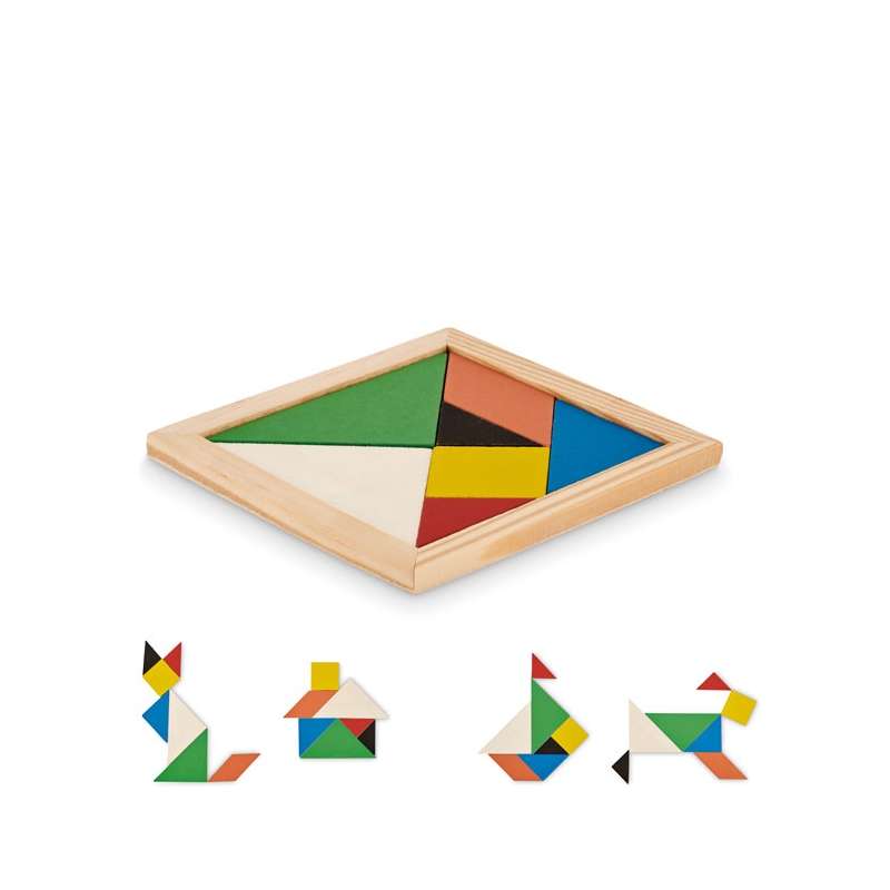 TANGRAM Tangram puzzle in wood - Wooden game at wholesale prices
