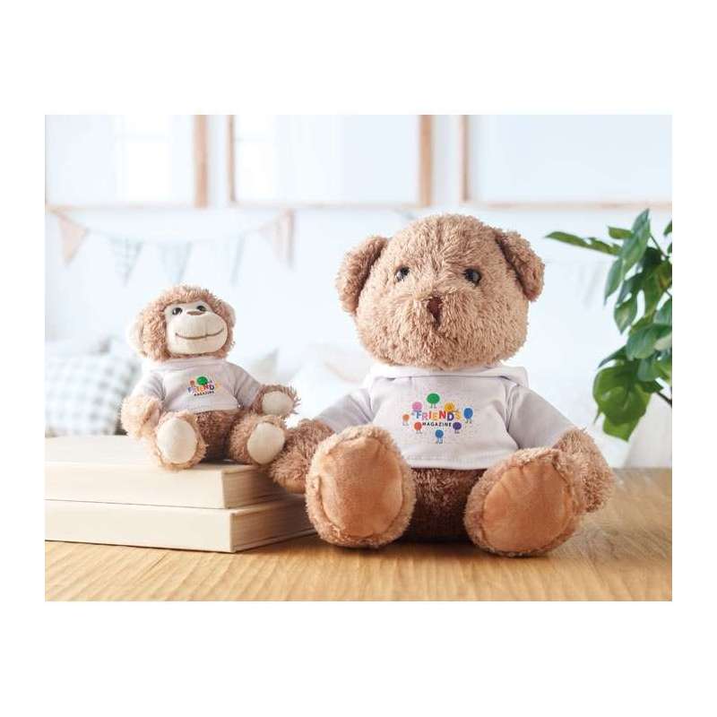 Plüschaffe mit Kapuzenpullover 30 cm zu Großhandelspreisen - Artikel für Sublimation zu Großhandelspreisen Plüschaffe mit Kapuzenpullover 30 cm zu Großhandelspreisen - Artikel für Sublimation zu Großhandelspreisen