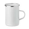 SILVER Metal mug with enamel layer - metal mug at wholesale prices