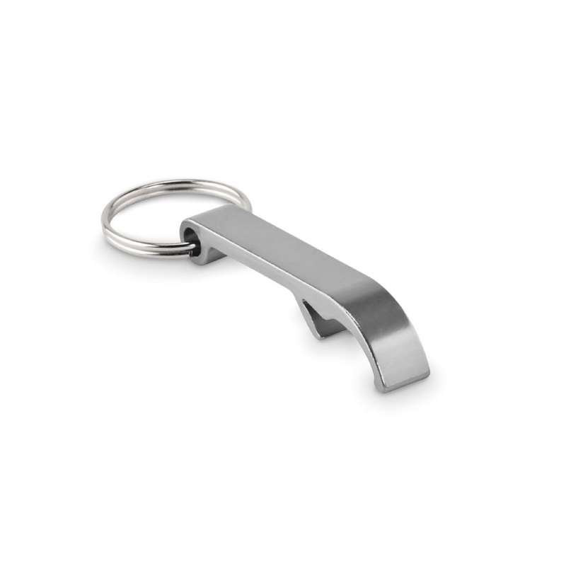 OVIKEY Recycled aluminium key ring - Bottle opener at wholesale prices