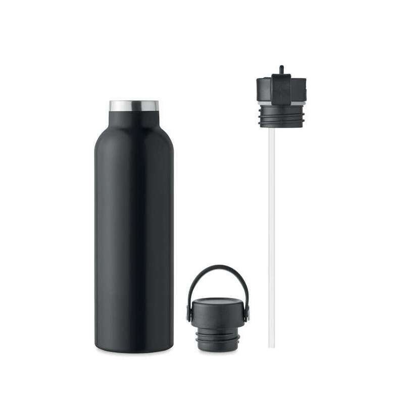 Bouteille double paroi inox 700 ml - Verre avec paille à prix de gros Bouteille double paroi inox 700 ml - Verre avec paille à prix de gros