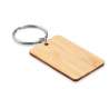 ANGLEBOO - Rectangular bambou key ring - Wooden key ring at wholesale prices