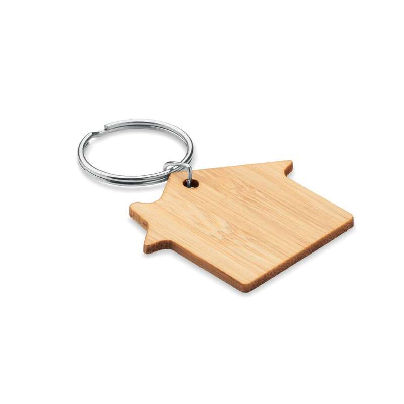 HOUSEBOO - Bamboo house key ring - Wooden key ring at wholesale prices