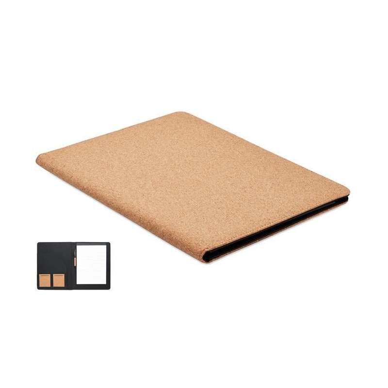 A4 Cork Conference Folder with Refillable Notebook at wholesale prices - Speaker at wholesale prices