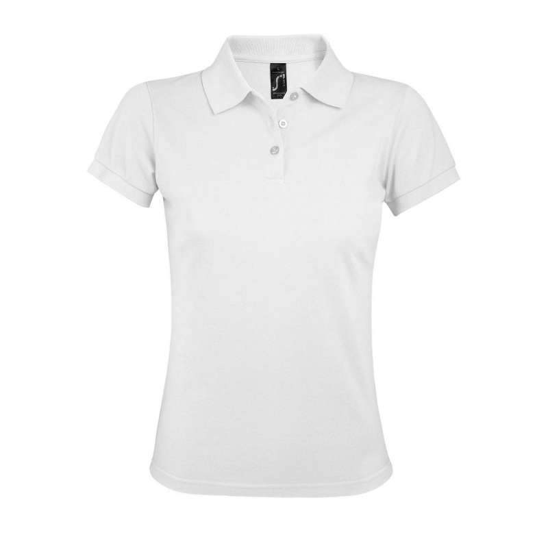 PRIME WOMEN White - Women's polo shirt at wholesale prices
